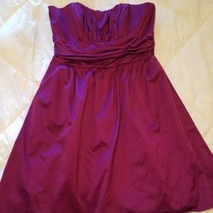 Wine/magenta colored David's bridal dress